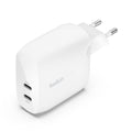 Adaptador de corriente - 60 vatios - 2.7 A - Fast Charge, Suministro de energía 3.1 - 2 conectores de salida (2 USB-C) - blanco