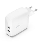 Adaptador de corriente - 60 vatios - 2.7 A - Fast Charge, Suministro de energía 3.1 - 2 conectores de salida (2 USB-C) - blanco