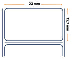 Labels, Zebra, Sintético, Z-Ultimate 3000T Blanco, An: 23 mm, Al: 12.7 mm, Di: 127 mm, Di: 25.4 mm 3010803