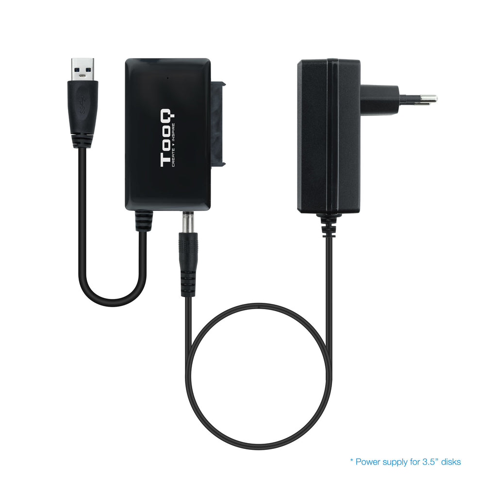 TooQ TQHDA-01A base de conexión para disco duro USB 3.2 Gen 1 (3.1 Gen 1) Type-A Negro (3)