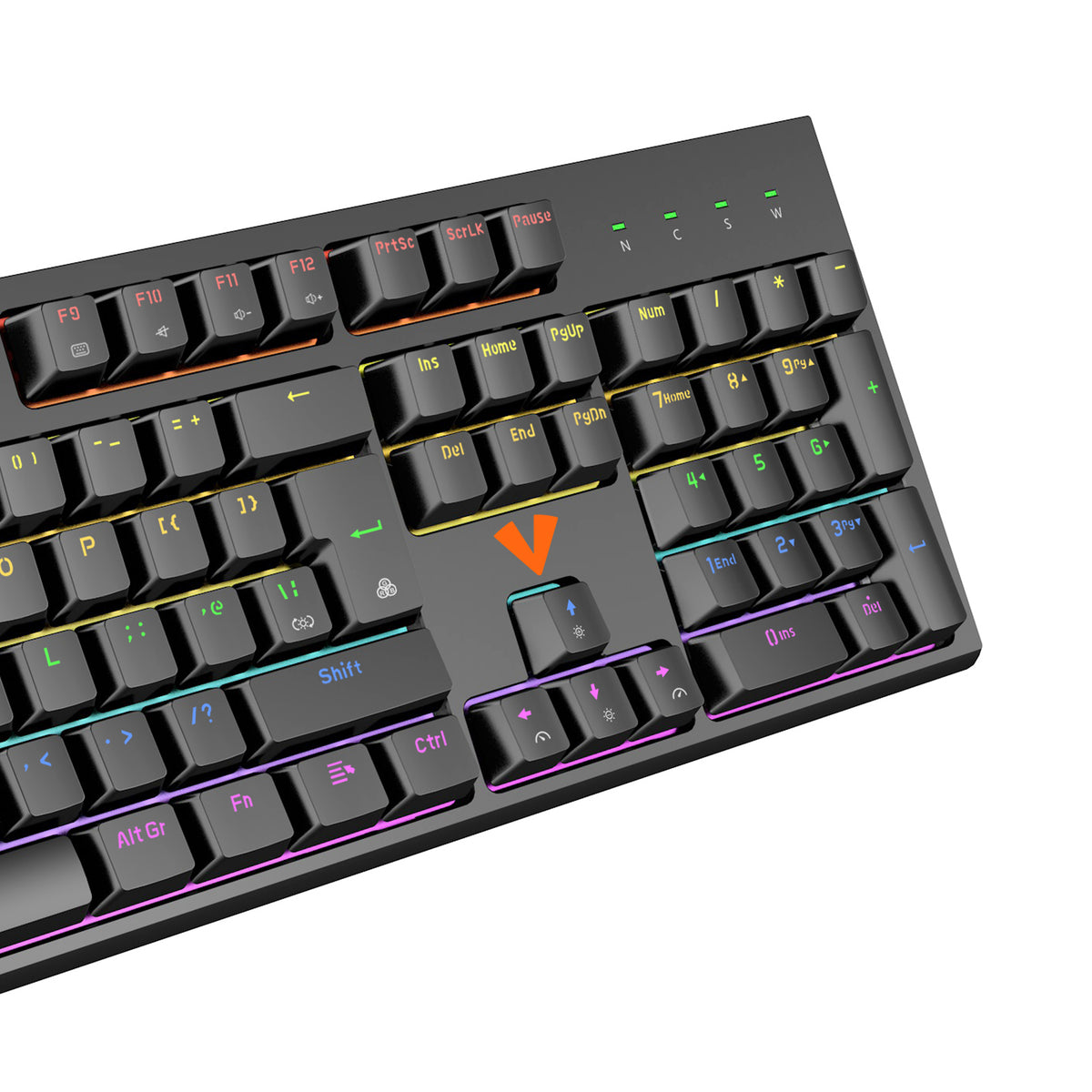 VIDA MAGNA MAGNETIC USB RGB KEYBOARD teclado Juego QWERTY Inglés del Reino Unido Negro (3)