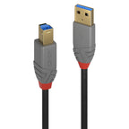 Lindy 36743 cable USB USB 3.2 Gen 1 (3.1 Gen 1) 3 m USB A USB B 5 Gbit/s Negro, Gris (2)