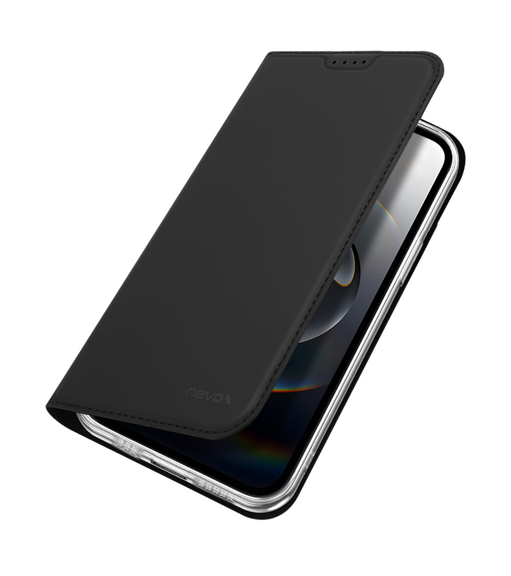 nevox 2495 funda para móvil 15,5 cm folio negro