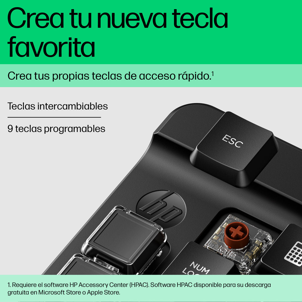 HP 430 Programmable Wireless Keypad teclado Hogar Bluetooth Negro (8)