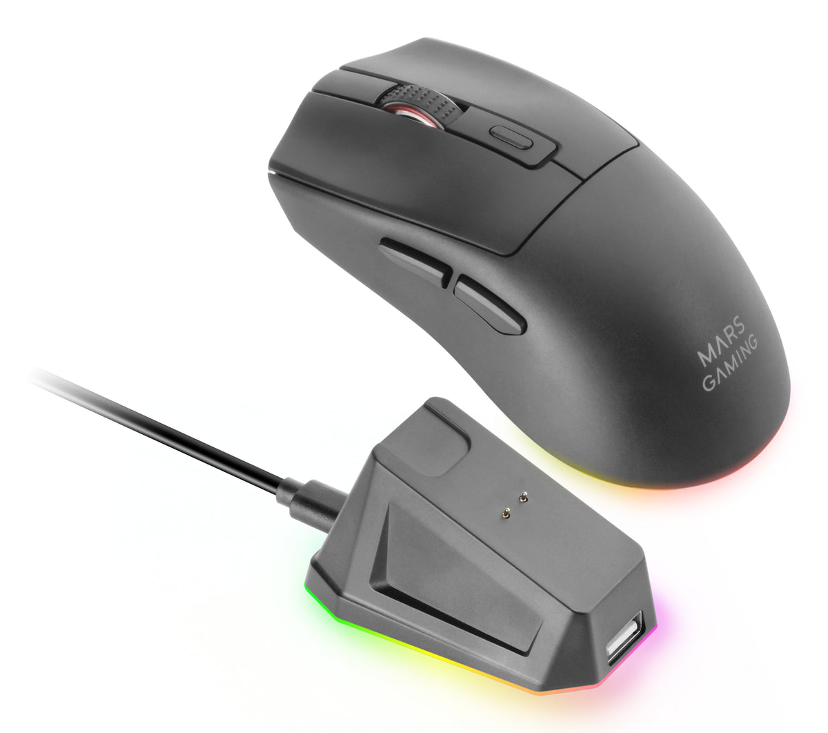 Mars Gaming MM-T3 ratón Juego Mano derecha RF Wireless + Bluetooth + USB Type-C Óptico 14400 DPI (6)