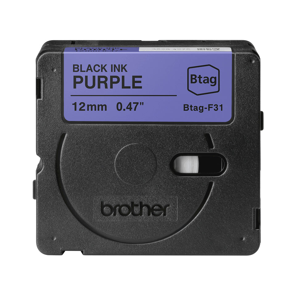 Brother BTAG-F31 cinta para impresora de etiquetas Negro en color púrpura (5)