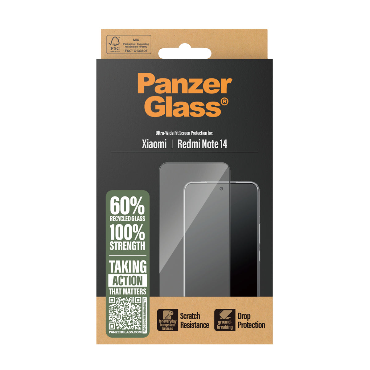 PanzerGlass ® Screen Protector Xiaomi Redmi Note 14 | Ultra-Wide Fit Protector de pantalla 1 pieza(s) (3)