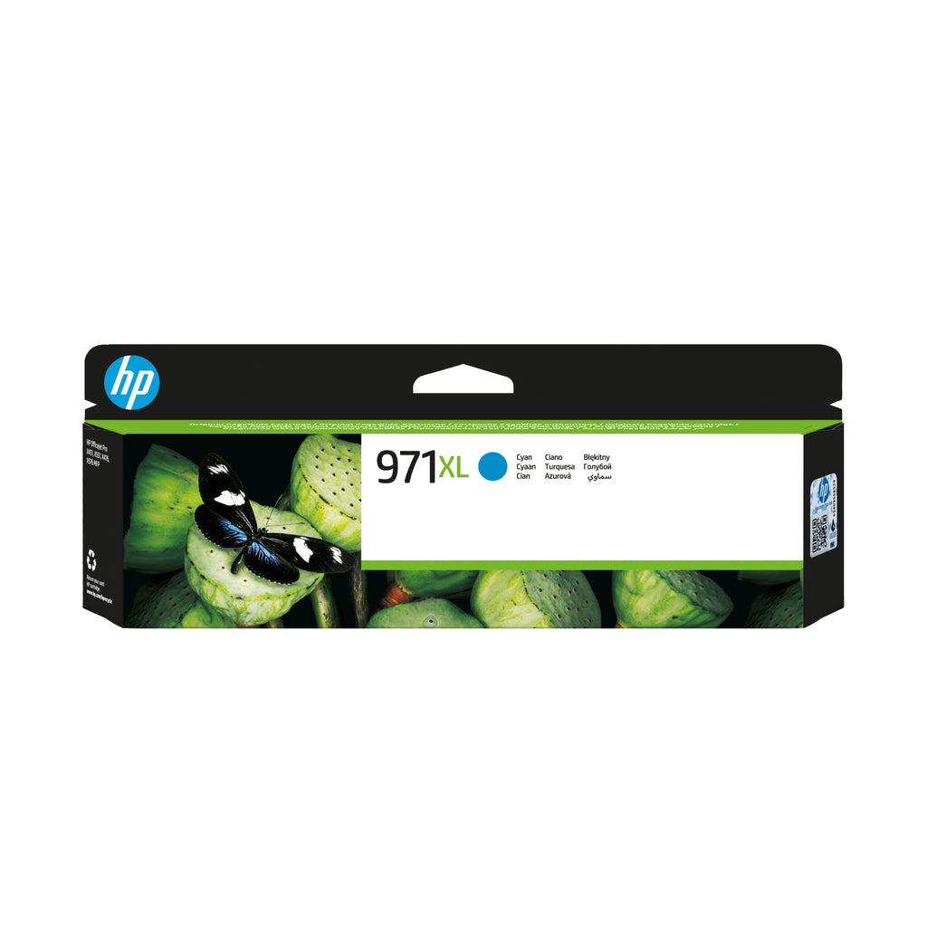 HP 971XL High Yield Cyan Original Ink Cartridge cartucho de tinta 1 pieza(s) Alto rendimiento (XL) (2)