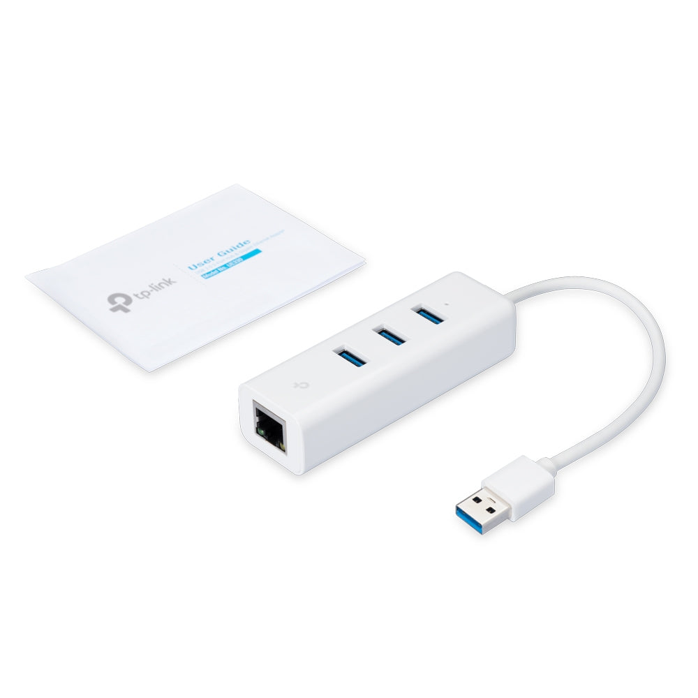 TP-Link UE330 base para portátil y replicador de puertos Alámbrico USB 3.2 Gen 1 (3.1 Gen 1) Type-A Blanco (4)