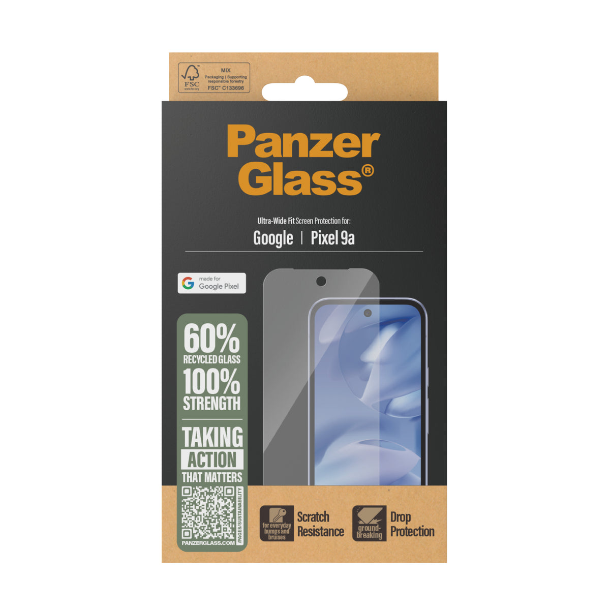 PanzerGlass ® Screen Protector Google Pixel 9a | Ultra-Wide Fit Protector de pantalla 1 pieza(s) (3)