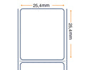 Labels, Zebra, Sintético, Z-Ultimate 3000T Blanco, An: 25.4 mm, Al: 25.4 mm, L: 200 mm, C: 76 mm 880328-025