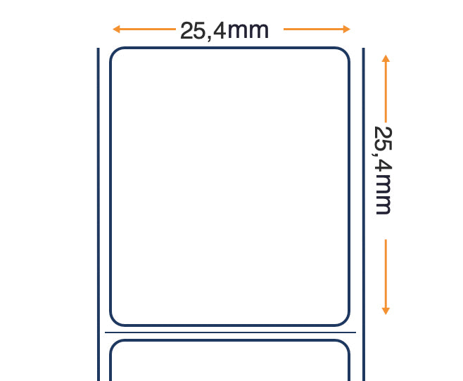 Labels, Zebra, Sintético, Z-Ultimate 3000T Blanco, An: 25.4 mm, Al: 25.4 mm, P: 127 mm, C: 25.4 mm 3007156
