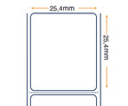 Labels, Zebra, Sintético, Z-Ultimate 3000T Blanco, An: 25.4 mm, Al: 25.4 mm, P: 127 mm, C: 25.4 mm 3007156