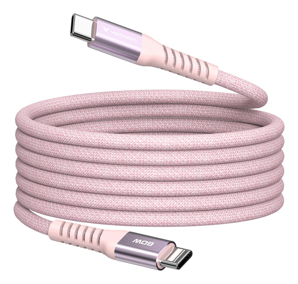 Verbatim 31853 cable USB USB 2.0 1,2 m USB C 0,48 Gbit/s 60 W Rosa (2)