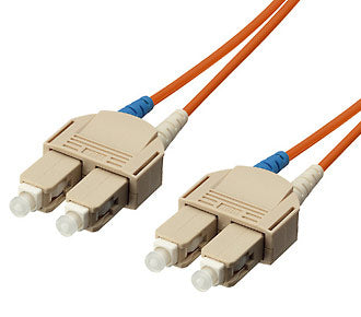 Equip SC/SC 50/125μm 5.0m Cable de fibra óptica e InfiniBand 5 m Naranja