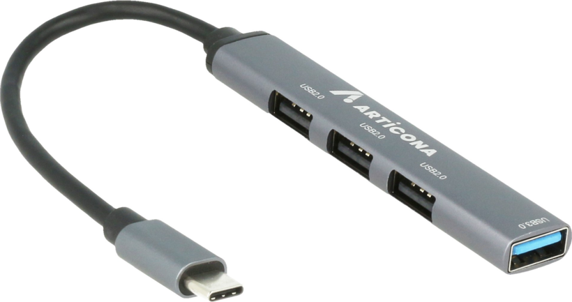 Hub USB ARTICONA 2.0 + 3.0 4 pu. tipo C (2)