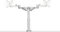 Soporte mesa ARTICONA Dual LCD plata