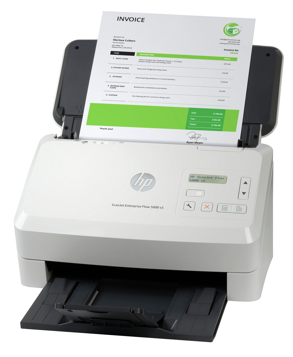 HP ScanJet Enterprise Flow 5000 s5 Escáner alimentado con hojas 600 x 600 DPI A4 Blanco (9)