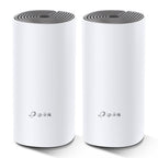 TP-Link Deco E4 (2-pack) Doble banda (2,4 GHz / 5 GHz) Wi-Fi 5 (802.11ac) Blanco, Gris Interno (2)