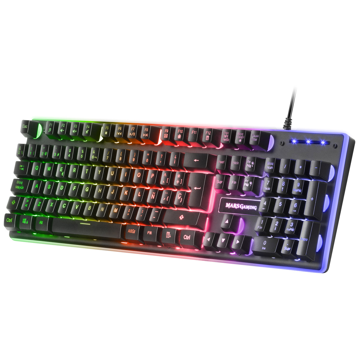 Mars Gaming MCPXBES teclado Ratón incluido Juego USB Español (4)