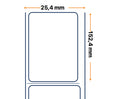 Zebra Labels, Others, Sintético, Z-Ultimate 3000T Blanco, An: 25.4 mm, Al: 152.4 mm, Diámetro: 200 mm, Diámetro del núcleo: 76 mm 880328-152