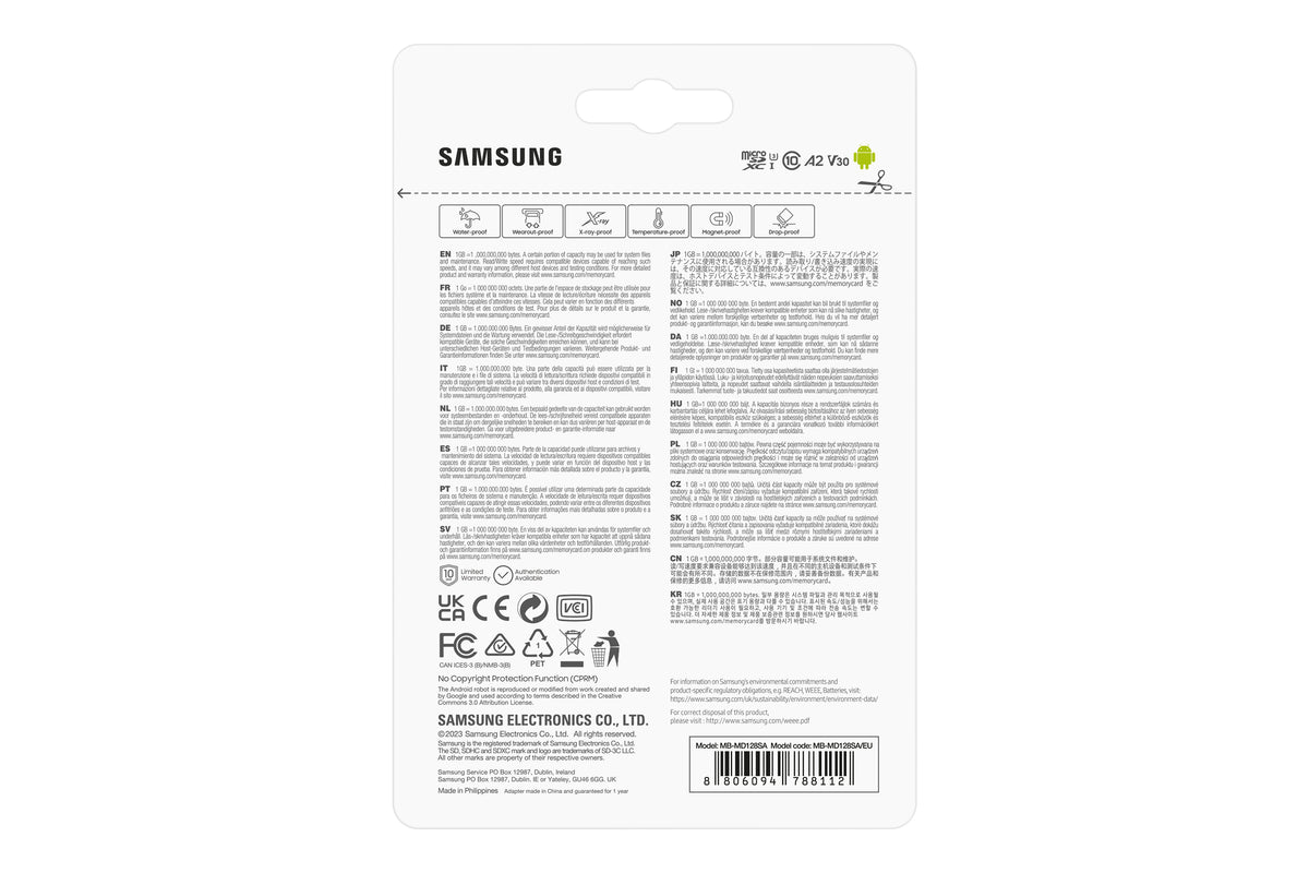 Samsung MB-MD128SA/EU memoria flash 128 GB MicroSDXC UHS-I Clase 10 (9)