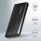 Axagon EEM2-SB2 caja para disco duro externo Caja externa para unidad de estado sólido (SSD) Negro M.2 (2)
