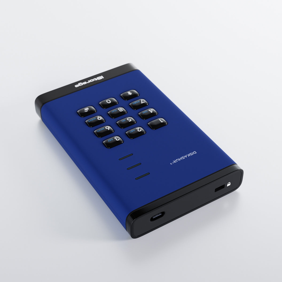 iStorage diskAshur3 SSD 512 GB USB Type-A / USB Type-C 3.2 Gen 1 (3.1 Gen 1) Azul (4)