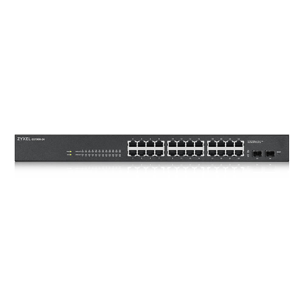Zyxel GS-1900-24 v2 Gestionado L2 Gigabit Ethernet (10/100/1000) 1U Negro (GS1900-24-EU0102F)