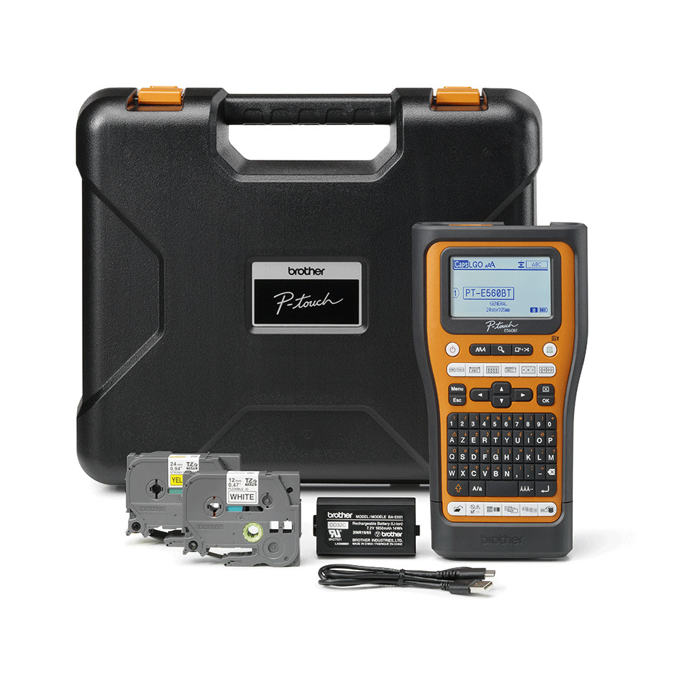 Brother PT-E560BTVP impresora de etiquetas Transferencia térmica 180 x 180 DPI 20 mm/s Inalámbrico y alámbrico HSE/TZe Bluetooth QWERTY (9)