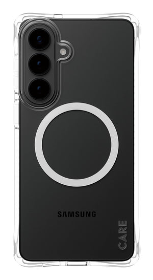 PanzerGlass CARE™ by Coque Samba Transparent Qi Blanc Samsung Galaxy