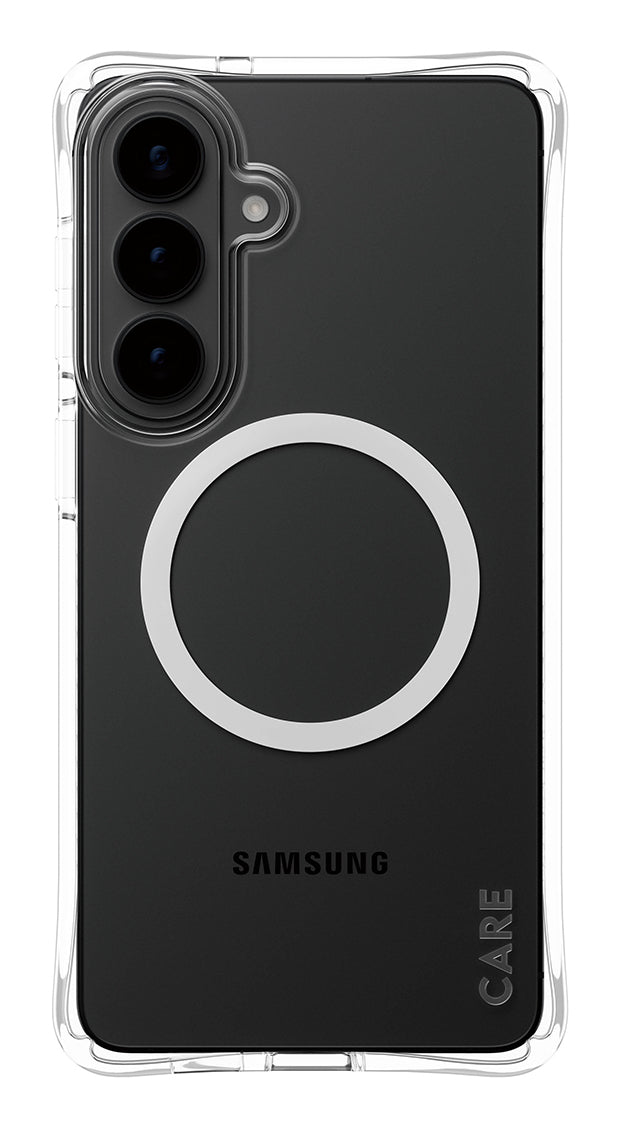 PanzerGlass CARE™ by ® Samba Case Transparent w. White Qi Samsung Galaxy S26+ funda para teléfono móvil 17 cm (6.7") Transparente