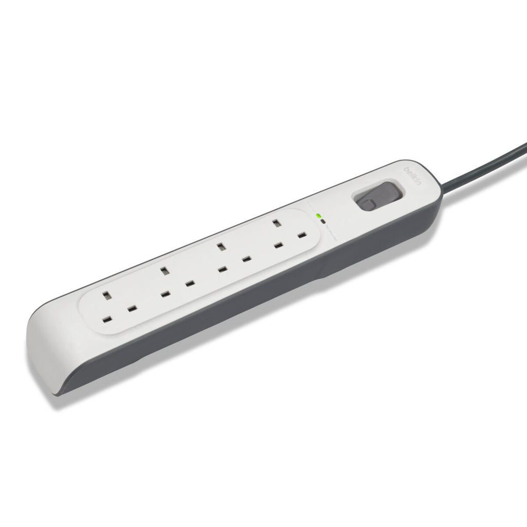 Belkin BSV400AF2M surge protector White 4 AC outlet[s] 2 m (BELKIN 4 OUTLET SURGE STRIP - - 2M)