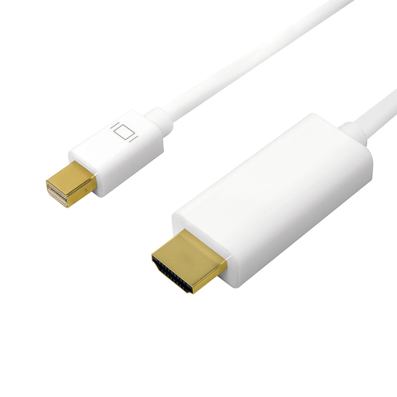 LogiLink CV0125 adaptador de cable de vídeo 5 m Mini DisplayPort HDMI tipo A (Estándar) Blanco (2)