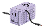 Verbatim Charge 'n' Travel 70W Universal Púrpura Corriente alterna Carga rápida