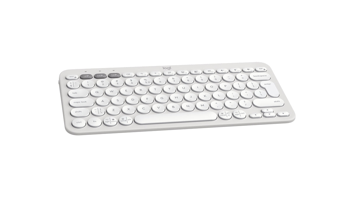 Logitech Pebble Keys 2 K380s teclado Universal Bluetooth QWERTY Internacional de EE.UU. Blanco (5)