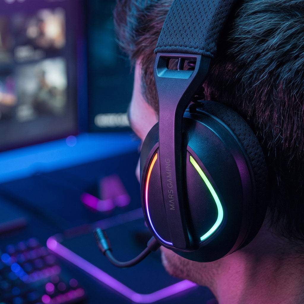 Mars Gaming MHWQUASAR auricular y casco Auriculares Inalámbrico Diadema Juego USB Type-C / USB Type-A Bluetooth Negro (5)