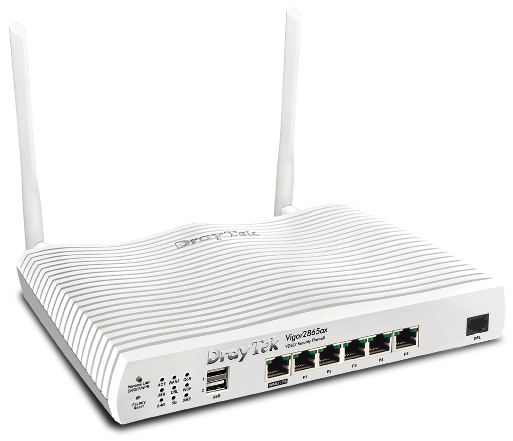 DrayTek Vigor 2865ax Router inalámbrico Gigabit Ethernet Doble banda Blanco