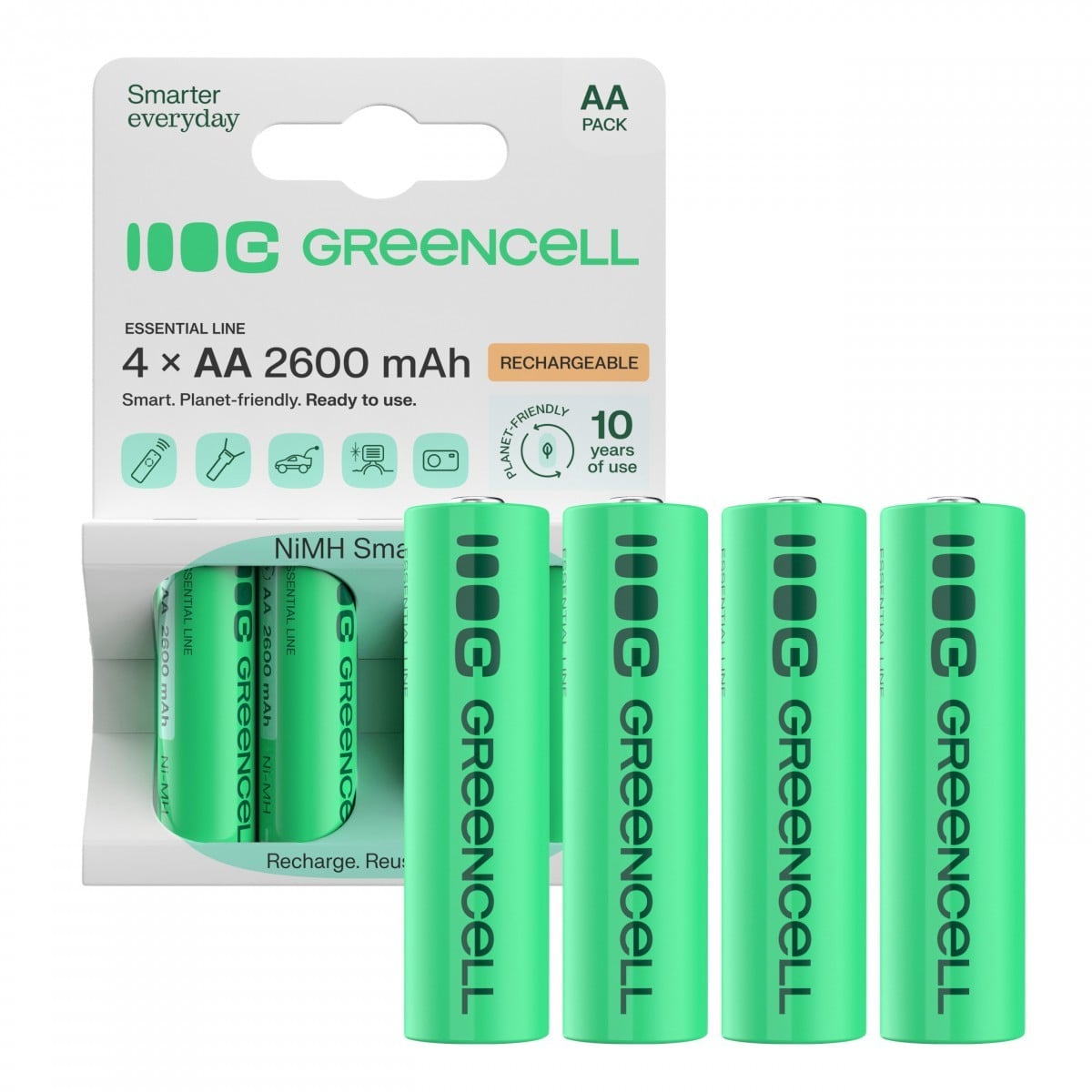 Green Cell GR01 pile domestique Batterie rechargeable AA Hybrides nickel-métal (NiMH)