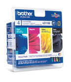 Brother LC1100VALBPRF cartucho de tinta 4 pieza(s) Original Rendimiento estándar Negro, Cian, Magenta, Amarillo (2)