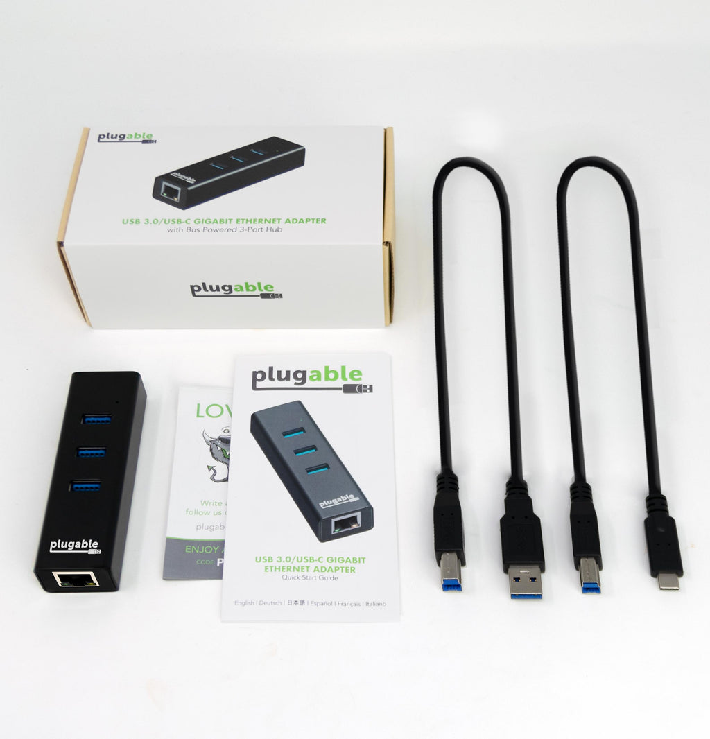 Plugable Technologies USB 3.0 Alámbrico USB 3.2 Gen 1 (3.1 Gen 1) Type-B Negro