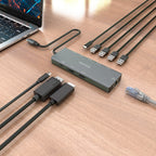 AISENS ASUC-9P051-GR base para portátil y replicador de puertos Alámbrico USB 3.2 Gen 1 (3.1 Gen 1) Type-C (6)