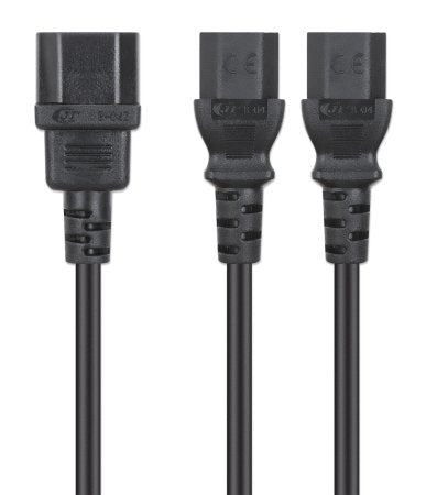 Manhattan 157469 cable de transmisión Negro 1,8 m C14 acoplador Acoplador C13 2 x (4)