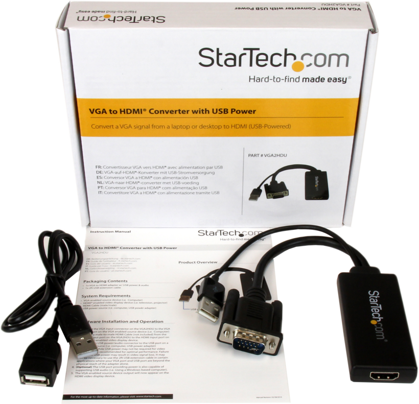 Startech VGA2HDU - Cable Convertidor Móvil de HD15 a HDMI, 1080p (2)