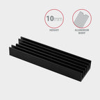 Axagon CLR-M2L10 sistema de refrigeración para ordenador M.2 NVMe SSD, Unidad de estado sólido Disipador térmico/Radiador Negro 1 pieza(s) (3)