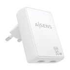 AISENS ASCH-30W2P075-W cargador de dispositivo móvil Cámara digital, Teléfono móvil, Portátil, Smartphone, Tableta, Universal Corriente alterna Carga rápida Interior (2)