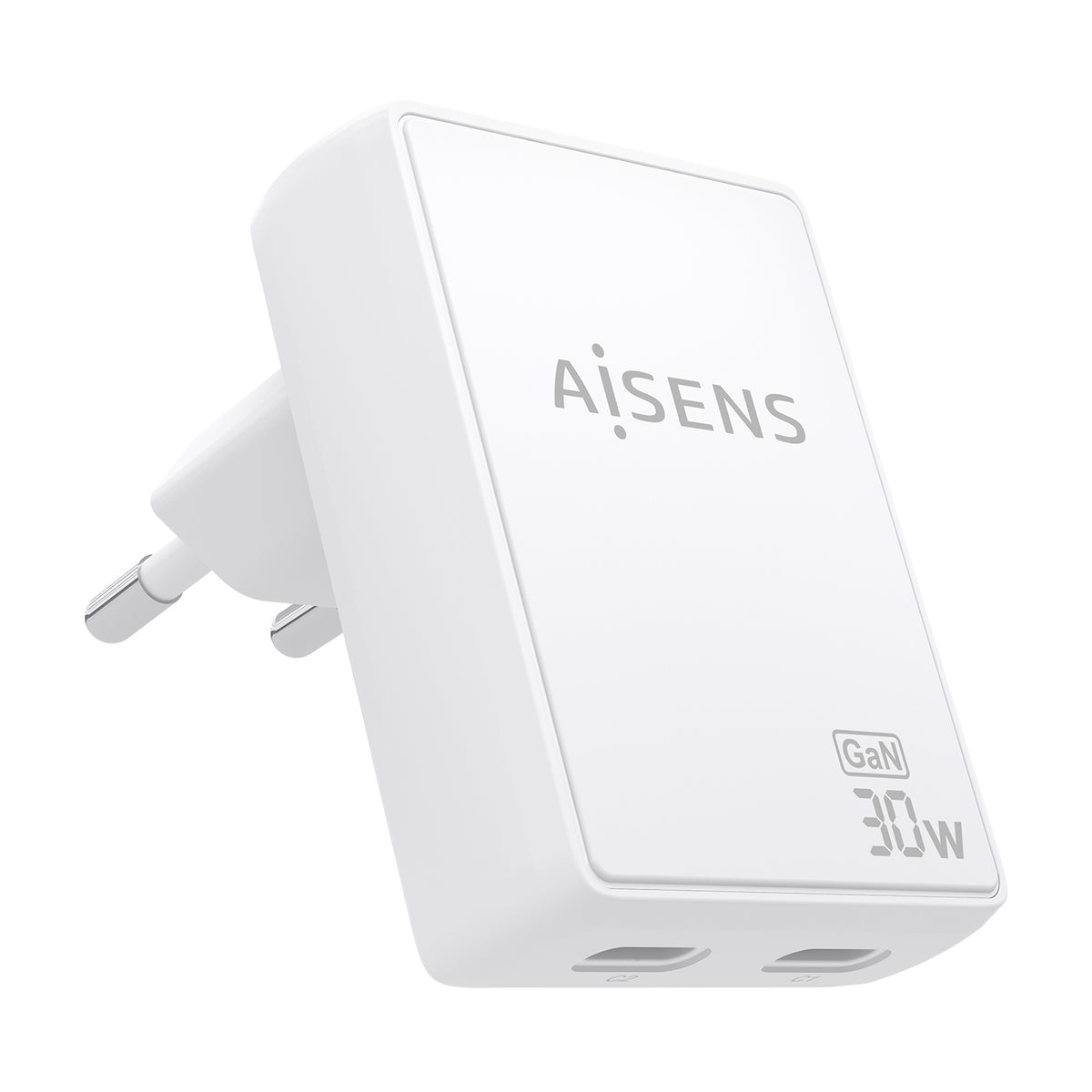 AISENS ASCH-30W2P075-W cargador de dispositivo móvil Cámara digital, Teléfono móvil, Portátil, Smartphone, Tableta, Universal Corriente alterna Carga rápida Interior (2)