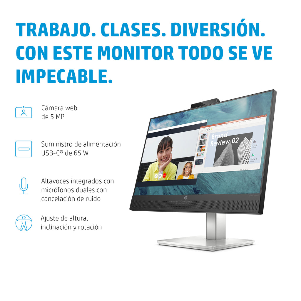 HP E24m G4 FHD USB-C Conferencing Monitor pantalla para PC 60,5 cm (23.8") 1920 x 1080 Pixeles Full HD LCD Negro (7)