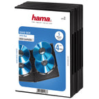 Hama DVD Quad Box, Black, Package of 5 pieces 4 discos Negro