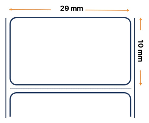 Zebra Labels, Others, Normal Paper, Z-Perform 1000T, An: 29 mm, Al: 10 mm, Di: 127 mm, C: 25.4 mm 3013453-T